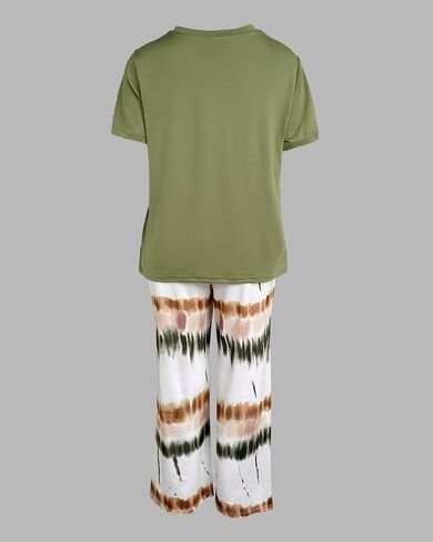 CHICME Womens Pajamas Sets 2 Piece Short Sleeve Lounge Set Printed Loose Pants Pj Sets Loungewear Set in Kuwait