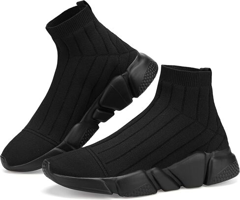 Santiro Mens High Top Sneakers Gym Breathable Tennis Running Walking Slip On Shoes in Saudi Arabia