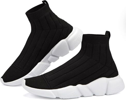 Santiro Mens High Top Sneakers Gym Breathable Tennis Running Walking Slip On Shoes in Saudi Arabia