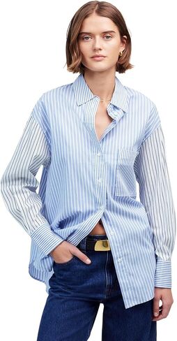 Madewell للسيدات الكبير القميص ذو النسيج الشاحن شامبراي in Saudi Arabia