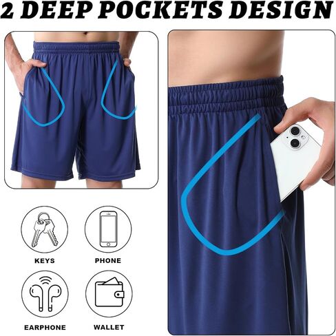 Mans Athletic Gym Shorts - Quick Dry Lightweight Training Shorts in Saudi Arabia