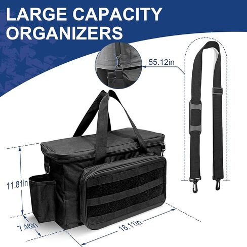 Patrol Law Enforcement, Patrol Bags, Police Gear Bag for Car Front Seat Organizer with Molle System, Cup Holders, Water Resistant Police Gear Duty bags, Fits Vehicle Passenger Seat in Saudi Arabia