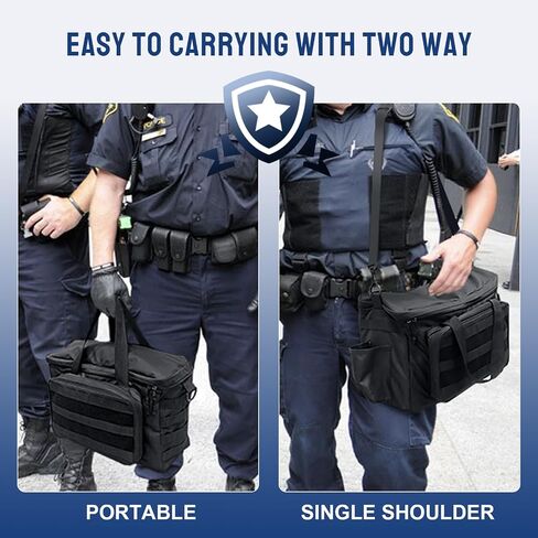 Patrol Law Enforcement, Patrol Bags, Police Gear Bag for Car Front Seat Organizer with Molle System, Cup Holders, Water Resistant Police Gear Duty bags, Fits Vehicle Passenger Seat in Saudi Arabia