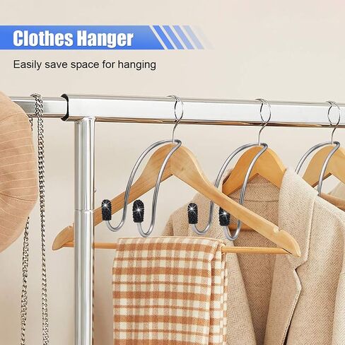 2PCS Car Headrest Hook Hangers, Bling Stainless Steel Car Backseat Holder, Strong Car Headrest Storage Hooks, Universal Car Organizers Accessories for Coats Umbrellas Grocery Handbags (White) in Saudi Arabia