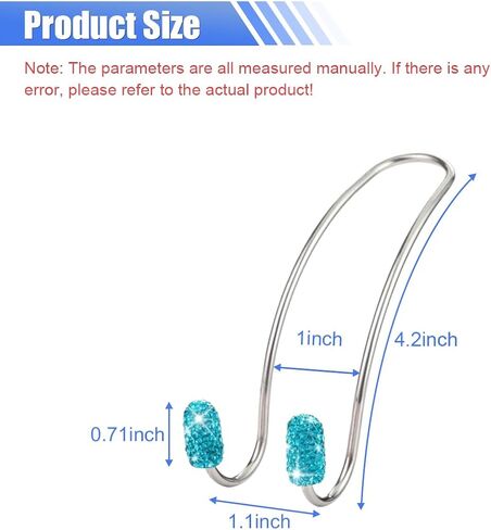 2PCS Head Headrest Hook Hook Hook ، Bling Stains Steel Car Backseate ، Heads Headrest Storage Hooks ، و Universal Car Pornizersories for Coats Umbrellas Portcles (White) in Saudi Arabia