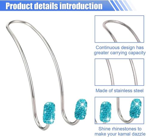2PCS Head Headrest Hook Hook Hook ، Bling Stains Steel Car Backseate ، Heads Headrest Storage Hooks ، و Universal Car Pornizersories for Coats Umbrellas Portcles (White) in Saudi Arabia