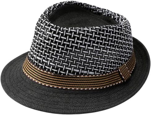 Summer Straw Fedora Hats for Men Trilby Beach Sun Hat Short Brim Wool Felt Panama Cap in Saudi Arabia