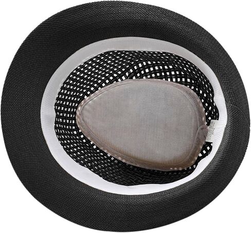 Summer Straw Fedora Hats for Men Trilby Beach Sun Hat Short Brim Wool Felt Panama Cap in Saudi Arabia