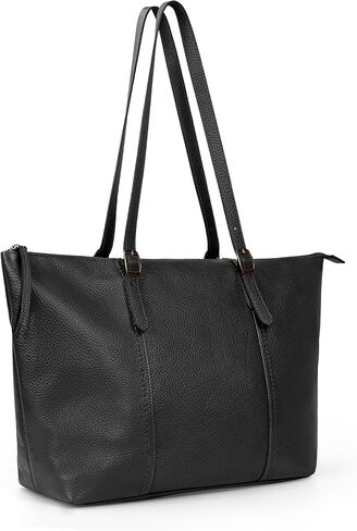 Genuine Leather Tote Bag for Women Large Work Tote Purse with Adjustable Strap Top-Handle Handbags with Zipper in Kuwait