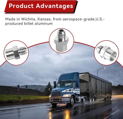 2 Pack TBI/Vortec 87-98 Truck 6an Male Flare Supply Feed Feed Line Adapter Mittipting مع الإناث M14-1.5 إلى AN6 Oring Power Steering F06ANFM1415 in Kuwait