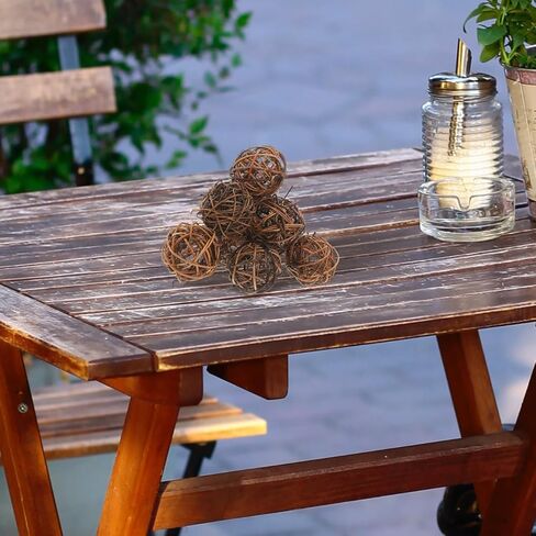 Rattan Decor 10pcs Decorative Wicker Rattan Balls Vase Filler Grapevine Christmas Baubles Ornament for Christmas Party Wall Decoration Bird Chew 5cm Decorative Balls in Saudi Arabia