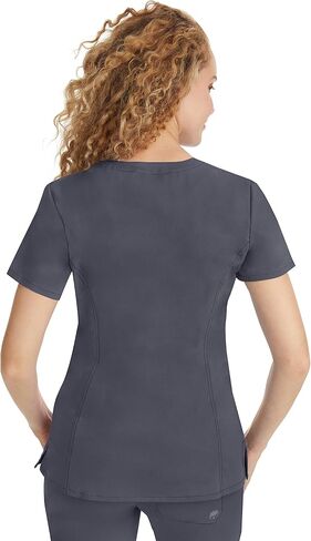 Healing Hands Scrub Set for Women with 5 Pockets, V-Neck Scrub Top 2278, and Taylor Pants 9095 with 2-Way Stretch Technology,Pewter - L Top/L Pant in Saudi Arabia