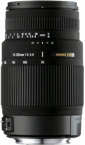 سيجما 70-300 ملم f4-5.6 DG OS عدسة بصرية ثابتة لكاميرات كانون الرقمية والأفلام اس ال ار in Kuwait