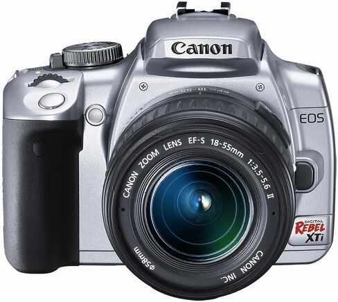 Canon Rebel XTi DSLR Camera with EF-S 18-55mm f/3.5-5.6 Lens (Silver) (OLD MODEL) in Saudi Arabia