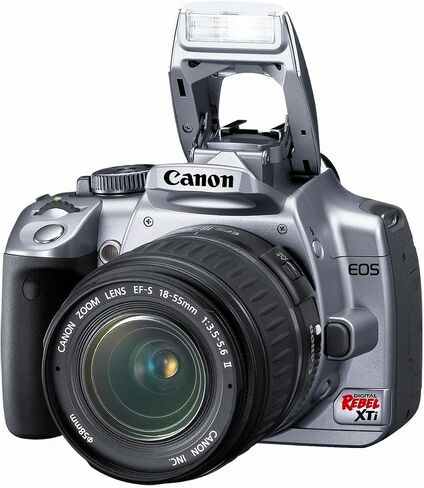Canon Rebel XTi DSLR Camera with EF-S 18-55mm f/3.5-5.6 Lens (Silver) (OLD MODEL) in Saudi Arabia