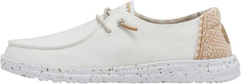 Hey Dude Women's Wendy Chambray White Size 8 | Women's Shoes | Women's Slip On Shoes | Comfortable & Light-Weight in Saudi Arabia