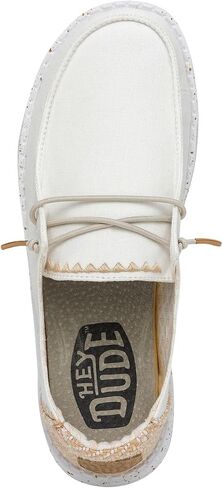 Hey Dude Women's Wendy Chambray White Size 8 | Women's Shoes | Women's Slip On Shoes | Comfortable & Light-Weight in Saudi Arabia