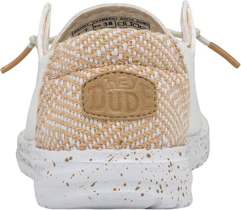 Hey Dude Women's Wendy Chambray White Size 8 | Women's Shoes | Women's Slip On Shoes | Comfortable & Light-Weight in Saudi Arabia