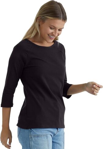 Hanes Women's Raglan Sleeve Tee, Women’s Stretch Cotton Tee, Women’s Crewneck Tee in Saudi Arabia