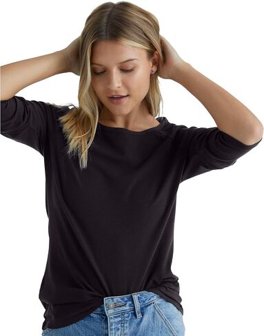 Hanes Women's Raglan Sleeve Tee, Women’s Stretch Cotton Tee, Women’s Crewneck Tee in Saudi Arabia