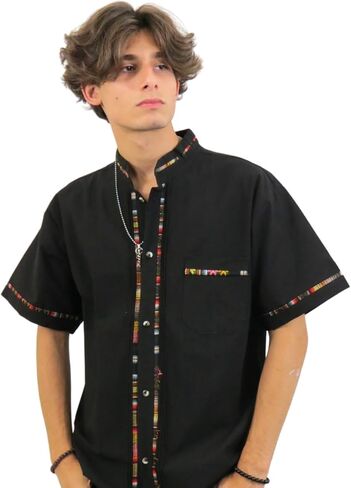Traditional Mexican Toluca Shirt for Men, Guayabera Style Men's Shirts for Summer, Casual, Cultural & Wedding in Kuwait