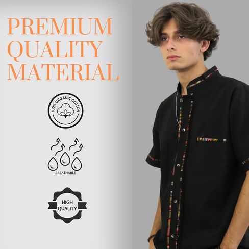 Traditional Mexican Toluca Shirt for Men, Guayabera Style Men's Shirts for Summer, Casual, Cultural & Wedding in Kuwait