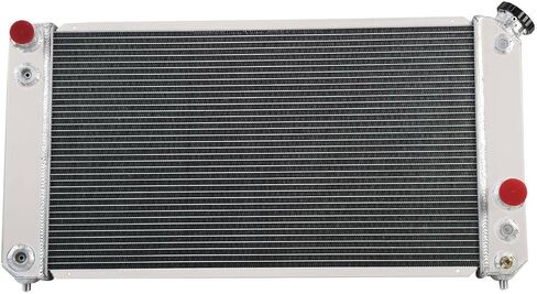 3 صف CORE CHADIATAR لعام 1996-2005 CHEVY S10 Pickups GMC/Blazer V8 V6 All Aluminium Radiator + Shroud Fan + Relay 1997 1998 2000 2001 2002 2003 2004 in Kuwait