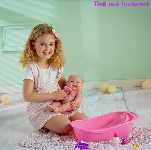 JC Toys - for Keeps Playtime! | Baby Doll High Chair | Fits Dolls up to 17" | Sturdy High Chair and Play Accessories | Ages 2+, Pink in Saudi Arabia