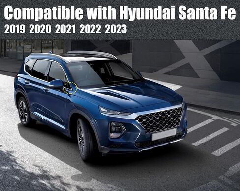 مثلث الجانب الأيسر المثلث المثلث متوافق مع Hyundai Santa Fe 2019-2023 مرآة الحاجز الزاوية in Kuwait
