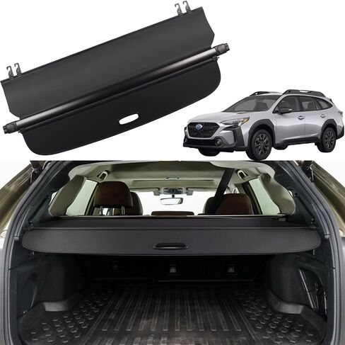 غطاء الجذع الخلفي من البضائع يناسب Subaru Outback Black 2010-2014 أمن الجذع الخلفي تغطية محمية الظل للسيارة (فقط للخلع اليدوي) in Kuwait