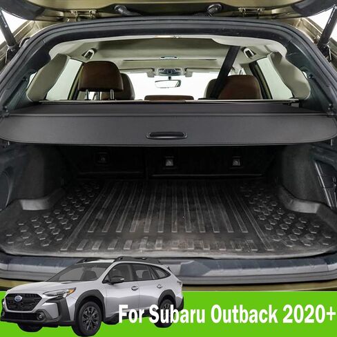 غطاء الجذع الخلفي من البضائع يناسب Subaru Outback Black 2010-2014 أمن الجذع الخلفي تغطية محمية الظل للسيارة (فقط للخلع اليدوي) in Kuwait