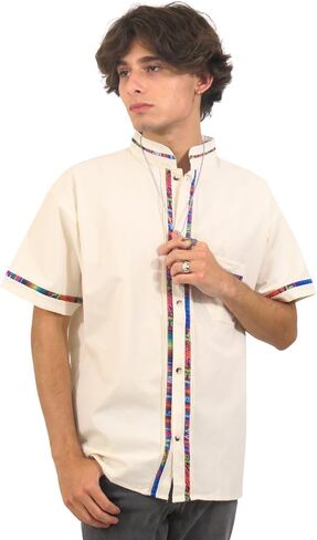 Traditional Mexican Toluca Shirt for Men, Guayabera Style Men's Shirts for Summer, Casual, Cultural & Wedding in Kuwait