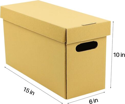 Lineco, RTA Record Storage Carton, 12x15x10 Inch, Archival Acid-Free Buffered Double Layered Panels, No Adhesive or Tools Needed (Pack of 5) Tan in Saudi Arabia