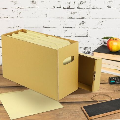 Lineco, RTA Record Storage Carton, 12x15x10 Inch, Archival Acid-Free Buffered Double Layered Panels, No Adhesive or Tools Needed (Pack of 5) Tan in Saudi Arabia