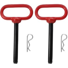 2 Pcs 3/8 x 4 Inch Trailer Hitch Pin and Clip, Heavy Duty Tow Hitch Pin Trailer Gate Pin with Rubber Coated