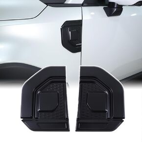 2PCS السيارة الخارجية الجانبية الأمامية الحاجز فتحة تغطية تغطية متوافقة مع لكزس GX550 2024+/تويوتا لاند كروزر برادو 2024+ ABS Side Fender Venter Decorative Trim (أسود غير لامع)