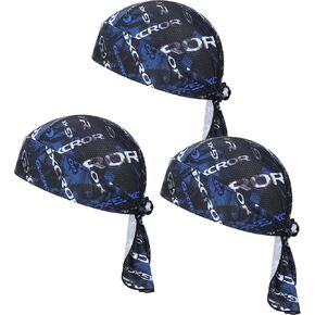 GXCROR 3 Pack Cooling Do Rags Sports Bandanas Cap Skull Caps for Men Breathable Women Skull Cap Helmet Liner