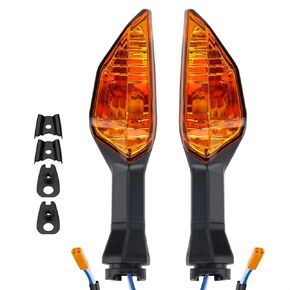 Motorcycle Turn Signals Indicator Light Fit For KAWASAKI NINJA 300 400 650 Z900 Z250SL ZRX1200 Front/Rear Blinker Lamp Fit For ER-6N ZX-6R Z1000SX (Yellow Shell)