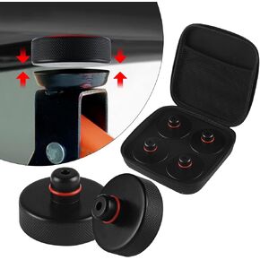 Livtee 4pcs رفع مقبس الرفع ، يناسب Tesla Model 3/Y/S/X 2016-2023 ، Jack Pucks مع حلقة واقية ، وملحقات لسيارات Tesla ، مع حالة تخزين