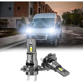 H7 Bulbs Fit For 2014-2022 Ram ProMaster 1500 2500 3500 high beam or low beam Bulbs, 3570 Chips,H7 Hi/Lo Bulbs, IP68 800% Brightness 12000LM 6000K White, H7 Fog Light Bulbs,2-Pack