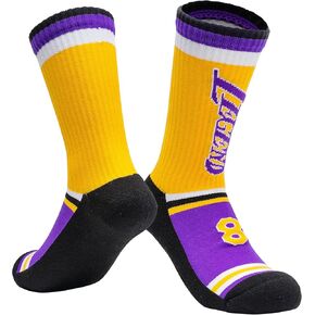 Boys Socks,Basketball Baseball Softball Football Athletic Socks Team Color Gifts for Youth Ages 8-12