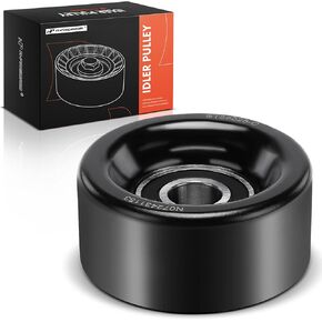 A-Premium Belt Idler Pulley Compatible with Honda Element 2009-2010 & Acura RSX 2005-2006 & Jaguar XJ8 1998-2009, XJR, XK, XK8, XKR, S-Type, Super V8, Vanden Plas & Ford Thunderbird & Lincoln LS