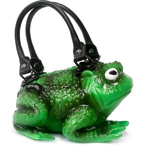 Green Glowing Glow in the Dark Toad Bag Purse Satchel Handbag Witch Frog Cottagecore Goblincore Dark Gothic Aesthetic