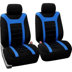 FH Group Automotive Seat Cover Universal Fit Rear Seat Cover Sports Blue Seat Cover for Back Seat Split Bench Car Seat Protector for Dogs and Kids, Car Interior Accessories for SUV, Sedan and Van