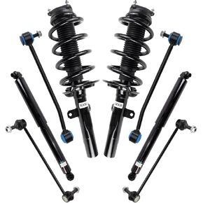 TRQ Front and Rear Suspension Kit Complete Strut & Coil Spring Assembly Shock Absorber Sway Bar Stabilizer Link Compatible with 2015-2020 Ford Transit-150 Transit-250 Transit-350