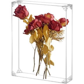 Qwork Acrylic Shadow Box Display Case - 11 × 14 بوصة واضحة تجميع إطار عرض للمنافذ أو الحائط - مثالي للحرف اليدوية والتذكارات والتذكارات
