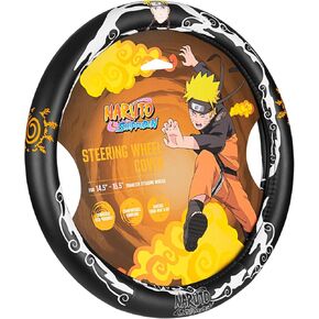 Naruto Shippuden Car Steering Wheel Cover, 15 Inch Anime Steering Wheel Cover, Cushioned Soft Comfortable Cover Anime Car Accessories for Men Women, Kirigakure