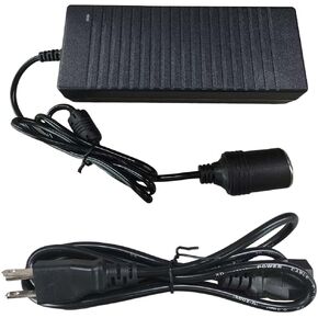 120W AC to DC Converter, 100-240V to DC 12V 10A Cigarette Lighter Socket, Wall Plug Socket Power Supply Adapter, Universal for Car Fan, Inflator Pump, Refrigerator, Vacuum Cleaner (2-pin)
