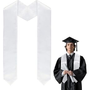 Ouligay White Sash Graduation Stole, Graduation Stole Class of 2025, Graduation Sash for Unforgettable Graduation Memories