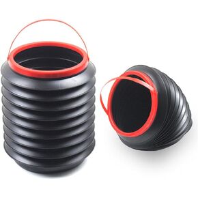 Portable Folding Car Trash Can, Leak-Proof & Waterproof, Multi-Purpose Wastebasket, Black, Polypropylene
